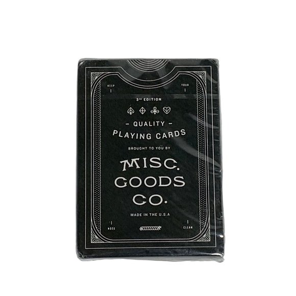 2012 Misc. Goods Co. 3rd Edition Black Deck of Playing Cards NEW! USPCC - Picture 1 of 2